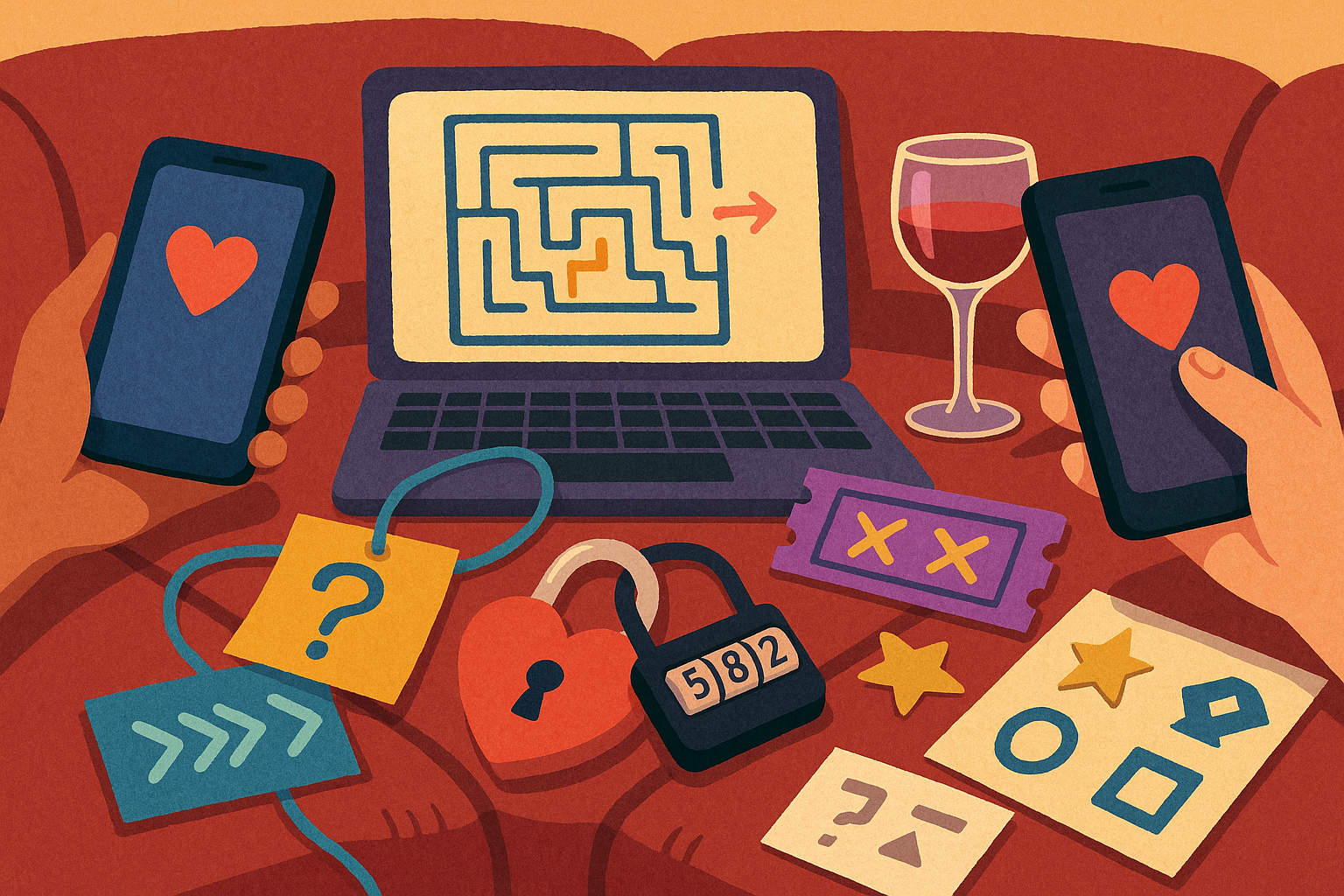 Online escape rooms for date night header